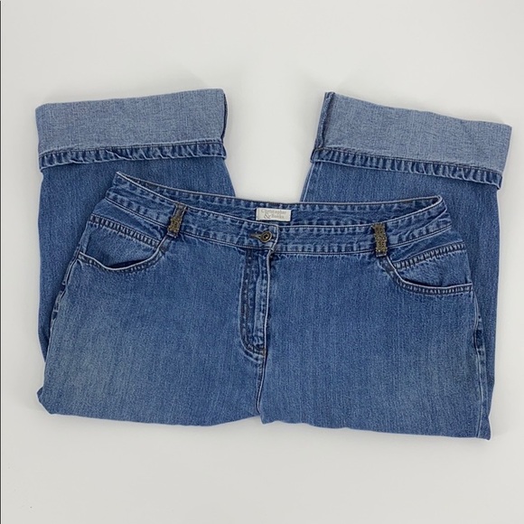Christopher & Banks Cuffed Cropped Capri Denim - Picture 2 of 8